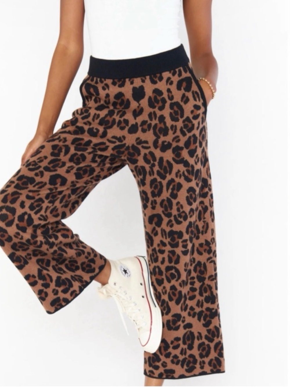 Show Me Your Mumu Samson Leopard knit sweater pants